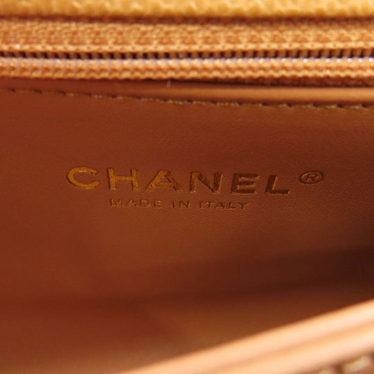 CHANEL Handbag Grained Calfskin Skin Brown Coco Handle Matelasse Gold Metal 2WAY Women Used Authentic