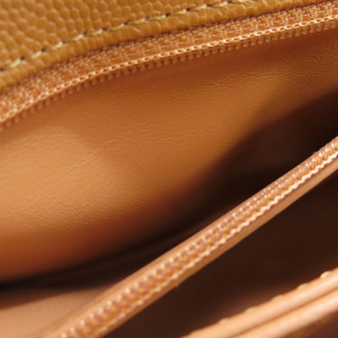CHANEL Handbag Grained Calfskin Skin Brown Coco Handle Matelasse Gold Metal 2WAY Women Used Authentic