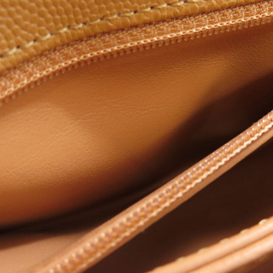 CHANEL Handbag Grained Calfskin Skin Brown Coco Handle Matelasse Gold Metal 2WAY Women Used Authentic