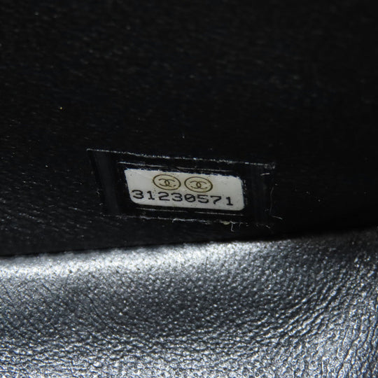 CHANEL Shoulder Bag lambskin black Matelasse Gold Metal Women Used Authentic