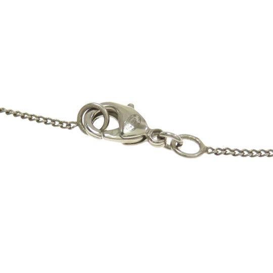 CHANEL Necklace metallic Silver COCO Mark Rhinestone Ball Women Used Authentic