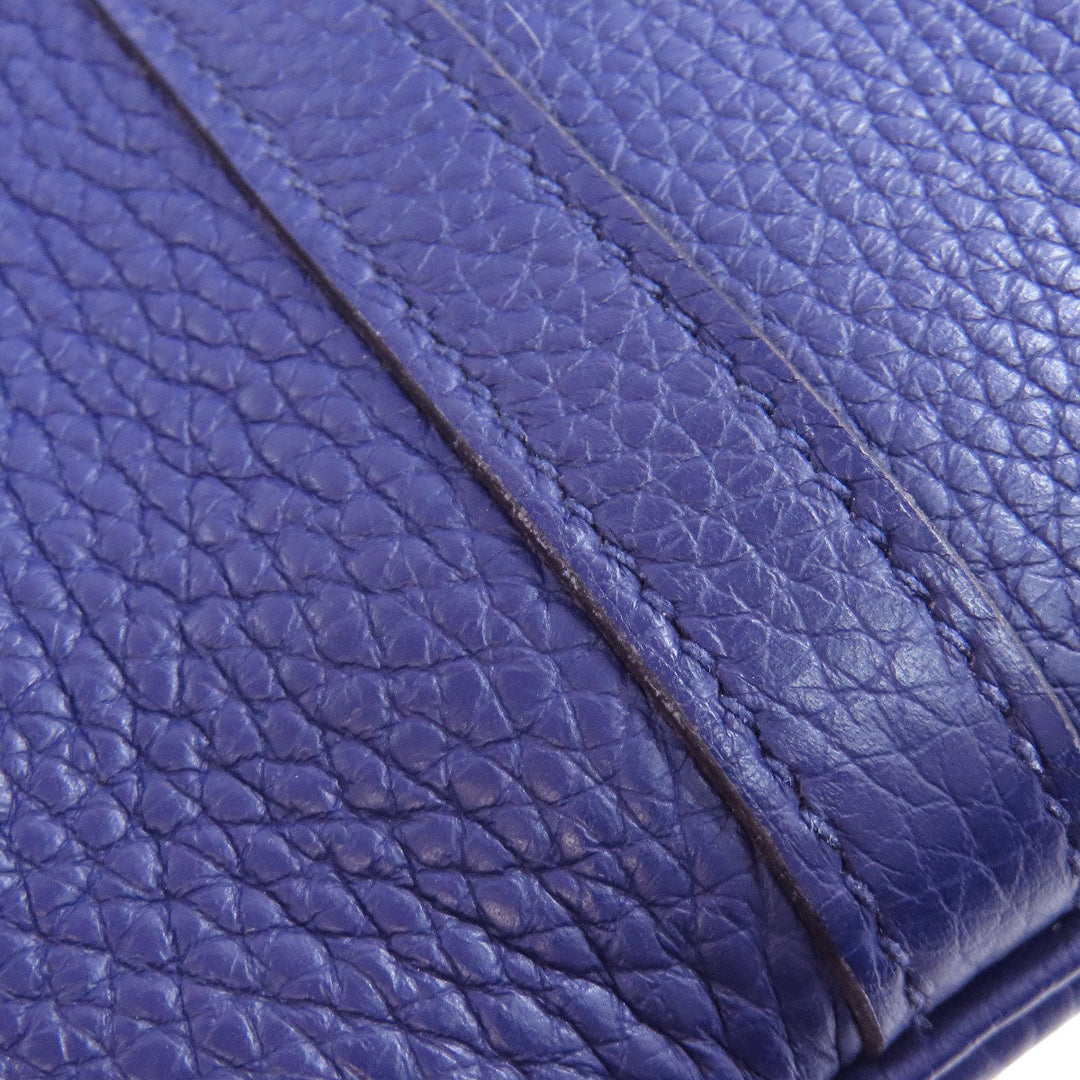 HERMES Handbag Taurillon Clemence Navy Picotin Lock Eclat PM SilverMetal