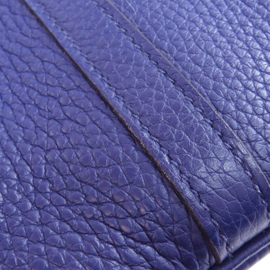 HERMES Handbag Taurillon Clemence Navy Picotin Lock Eclat PM SilverMetal