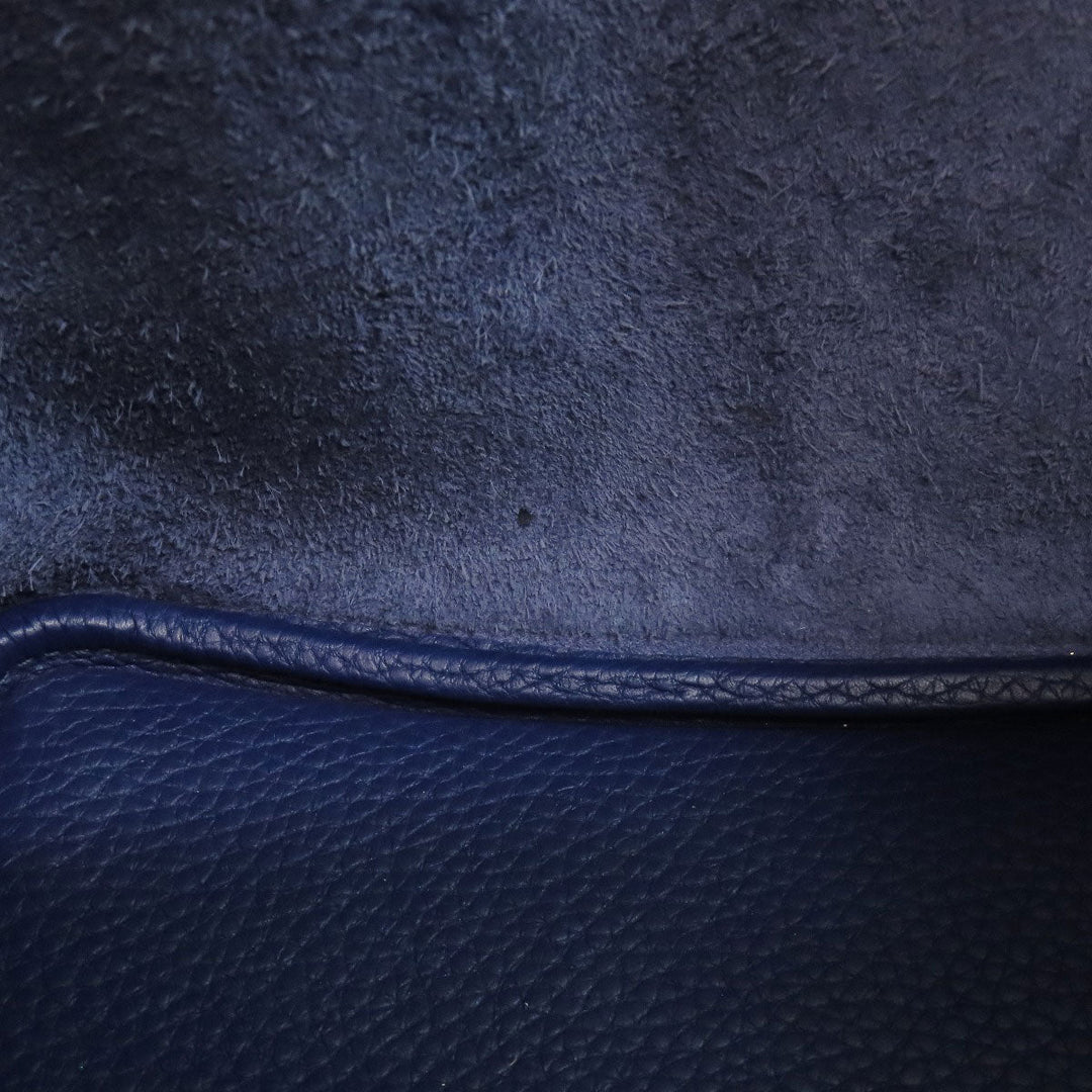 HERMES Handbag Taurillon Clemence Navy Picotin Lock Eclat PM SilverMetal