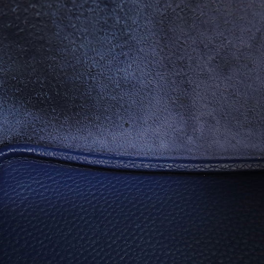 HERMES Handbag Taurillon Clemence Navy Picotin Lock Eclat PM SilverMetal