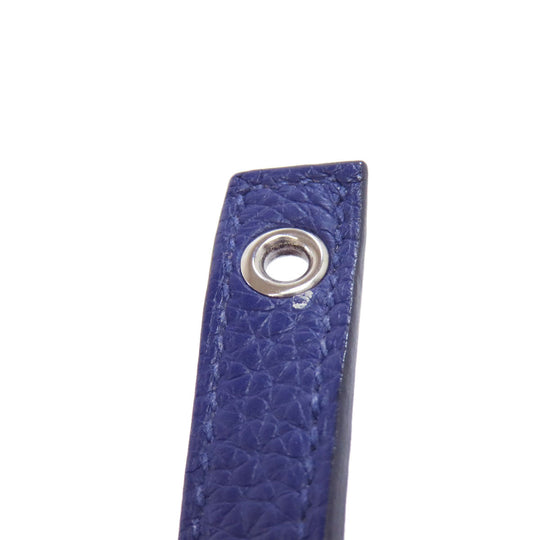 HERMES Handbag Taurillon Clemence Navy Picotin Lock Eclat PM SilverMetal