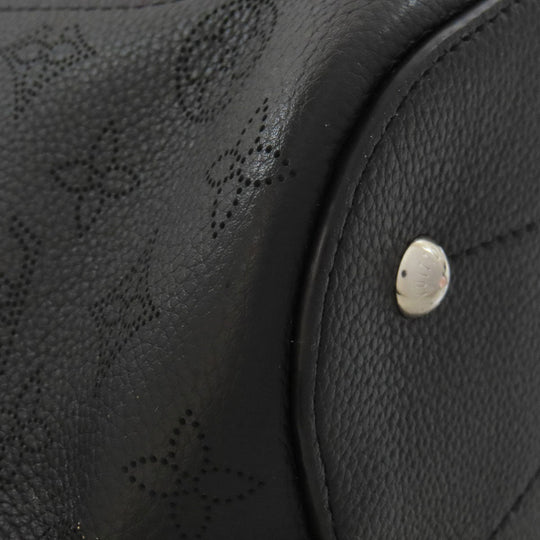 LOUIS VUITTON Tote Bag M54402 Mahina leather black Giroratta Women Used Authentic