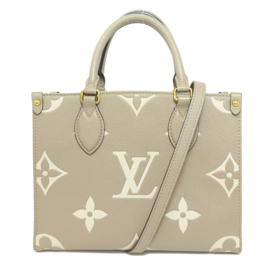LOUIS VUITTON Handbag M45779 Ann Platt beige On the Go PM