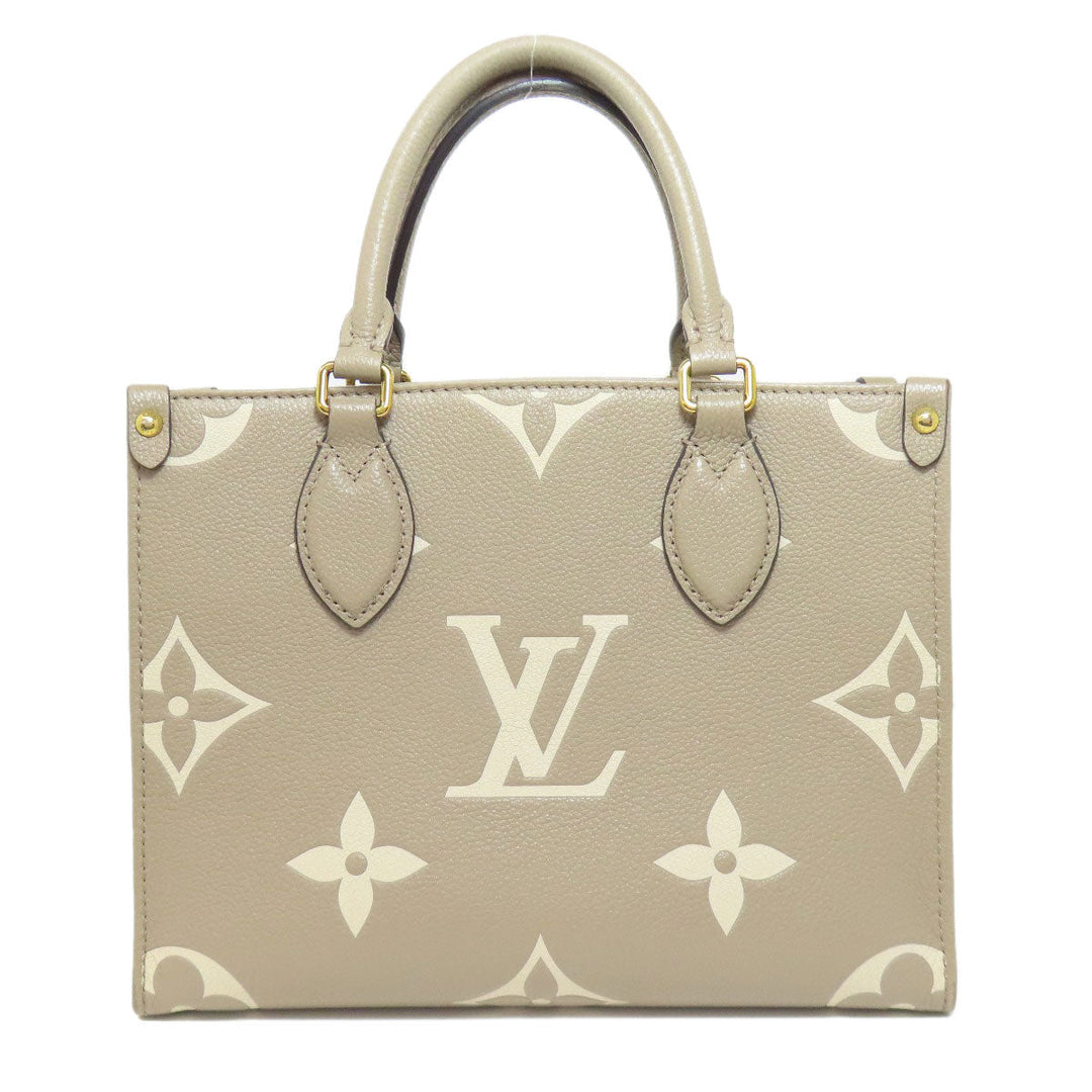 LOUIS VUITTON Handbag M45779 Ann Platt beige On the Go PM