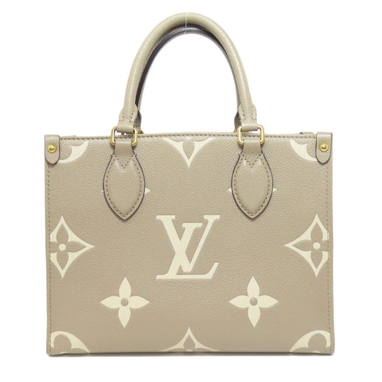 LOUIS VUITTON Handbag M45779 Ann Platt beige On the Go PM