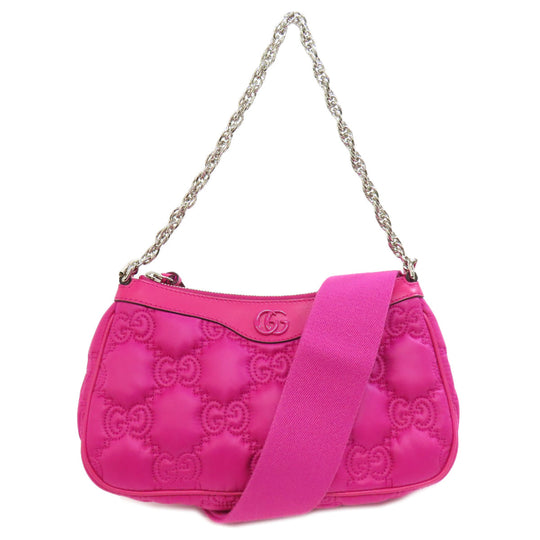 GUCCI Handbag 735049 Nylon pink GG Matelasse 2WAY Women Used Authentic