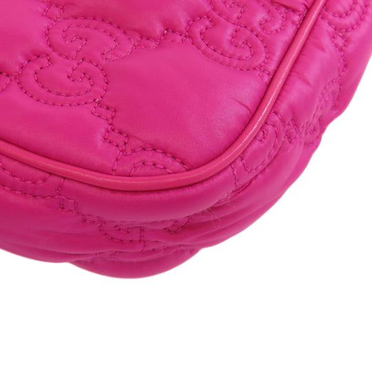 GUCCI Handbag 735049 Nylon pink GG Matelasse 2WAY Women Used Authentic