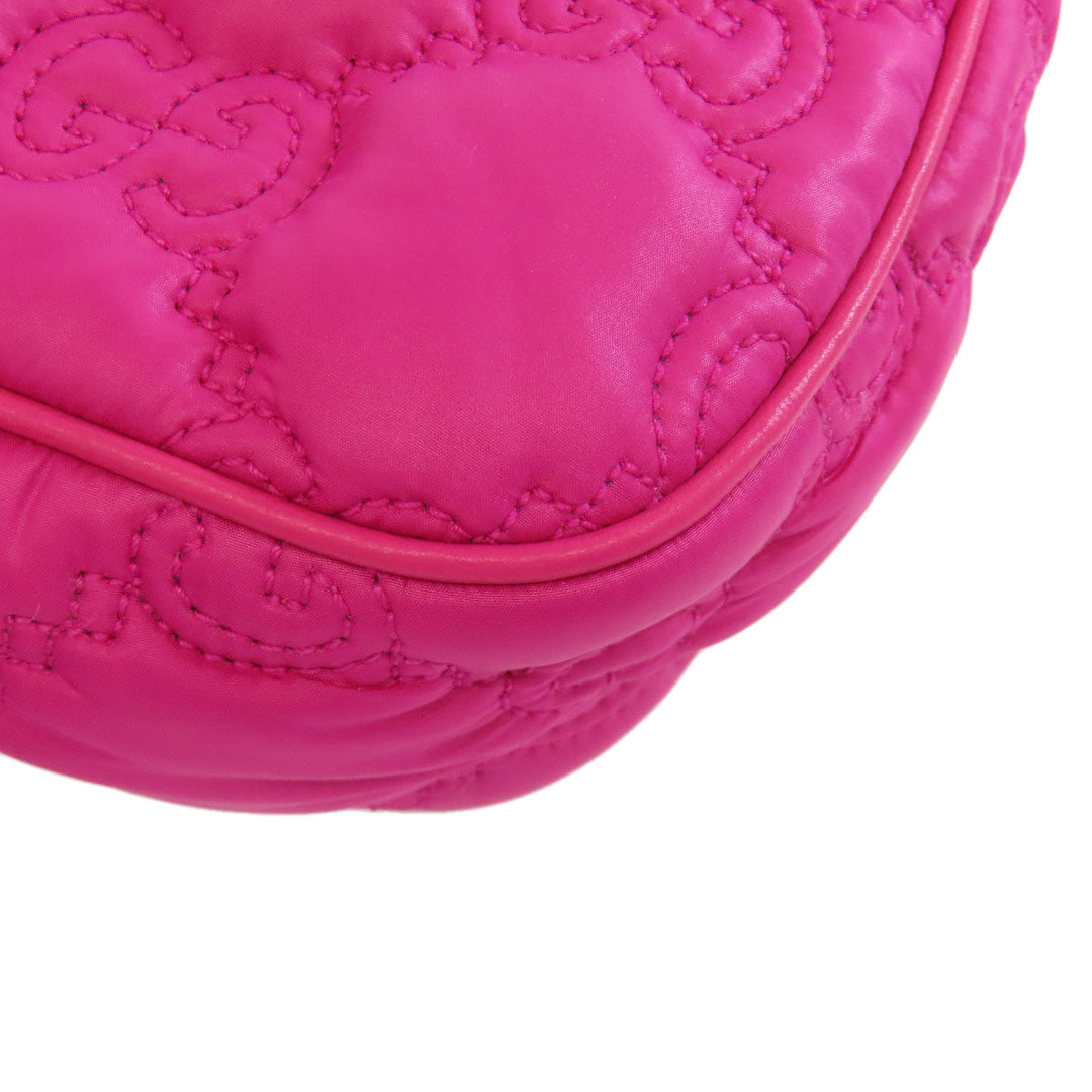 GUCCI Handbag 735049 Nylon pink GG Matelasse 2WAY Women Used Authentic