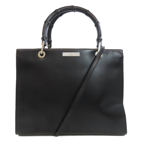 GUCCI Tote Bag 002・ 1016 leather black Bamboo 2WAY