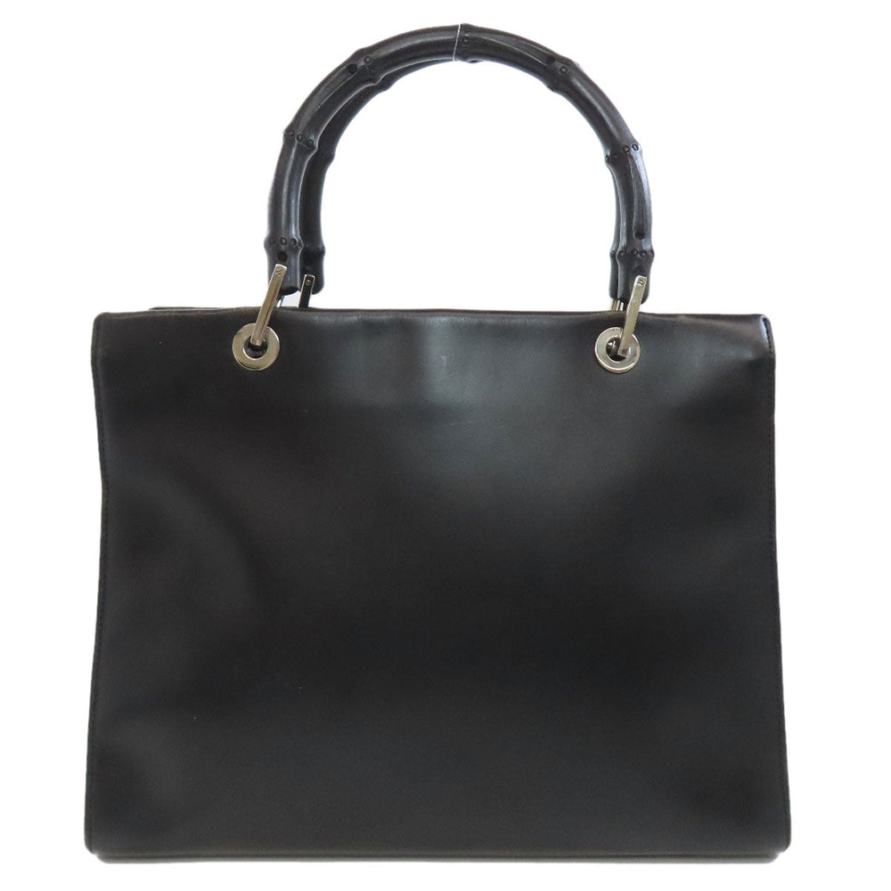 GUCCI Tote Bag 002・ 1016 leather black Bamboo 2WAY