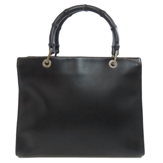 GUCCI Tote Bag 002・ 1016 leather black Bamboo 2WAY