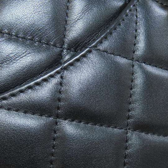 CHANEL Shoulder Bag lambskin black Matelasse ChainShoulder Gold Metal Women Used Authentic