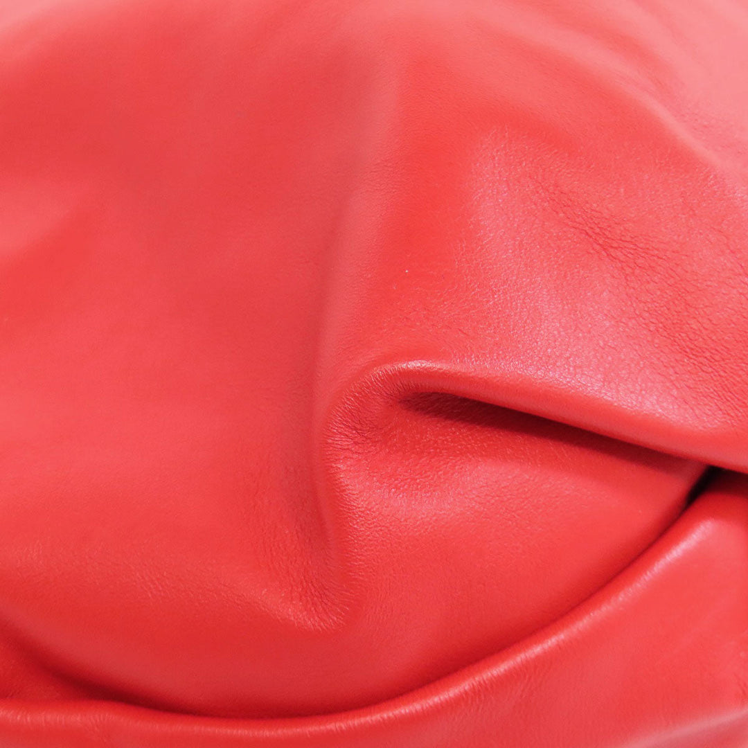 BOTTEGAVENETA Tote Bag Calfskin Red Medium The Valve Drawstring Bag Women Used Authentic