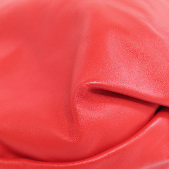 BOTTEGAVENETA Tote Bag Calfskin Red Medium The Valve Drawstring Bag Women Used Authentic