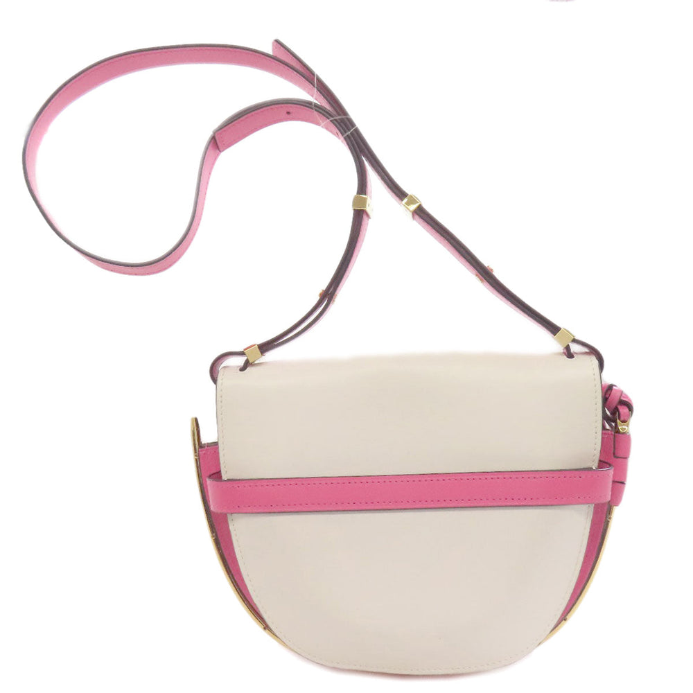 LOEWE Shoulder Bag leather white Gate bag Women Used Authentic