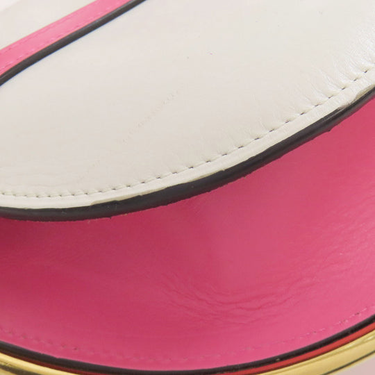 LOEWE Shoulder Bag leather white Gate bag Women Used Authentic