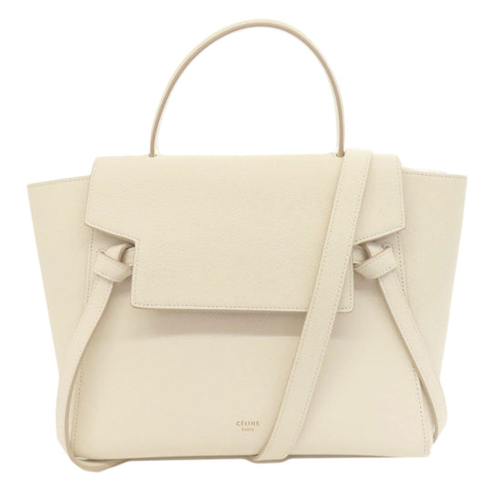 CELINE Handbag leather white Belt bag 2WAY