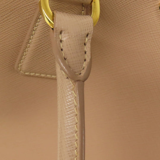 PRADA Tote Bag BN2274 Safiano beige Galleria 2WAY Women Used Authentic