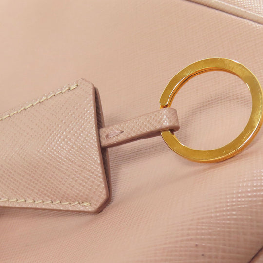 PRADA Tote Bag BN2274 Safiano beige Galleria 2WAY Women Used Authentic