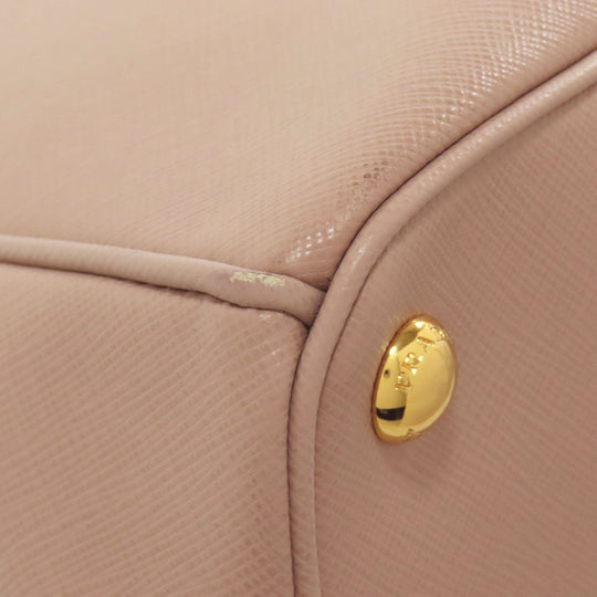PRADA Tote Bag BN2274 Safiano beige Galleria 2WAY Women Used Authentic