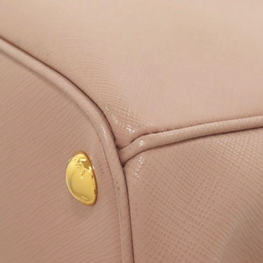 PRADA Tote Bag BN2274 Safiano beige Galleria 2WAY Women Used Authentic