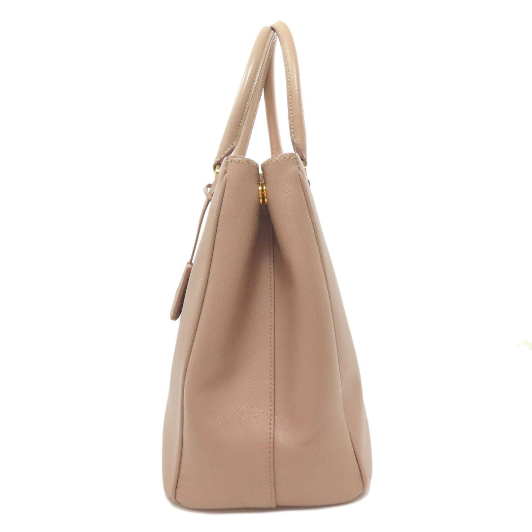 PRADA Tote Bag BN2274 Safiano beige Galleria 2WAY Women Used Authentic