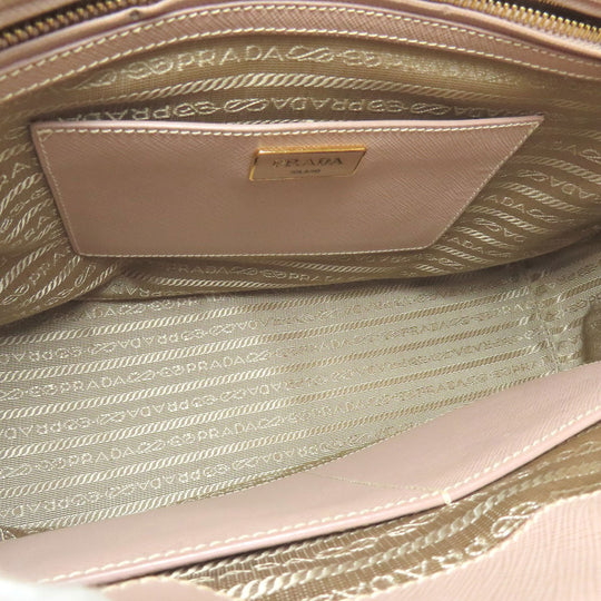 PRADA Tote Bag BN2274 Safiano beige Galleria 2WAY Women Used Authentic
