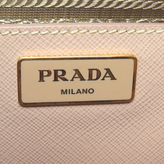 PRADA Tote Bag BN2274 Safiano beige Galleria 2WAY Women Used Authentic