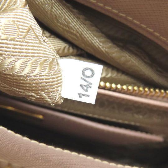 PRADA Tote Bag BN2274 Safiano beige Galleria 2WAY Women Used Authentic