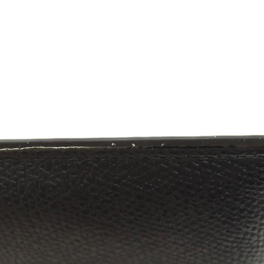 Valextra Coin case leather black logo mens(Unisex) Used Authentic