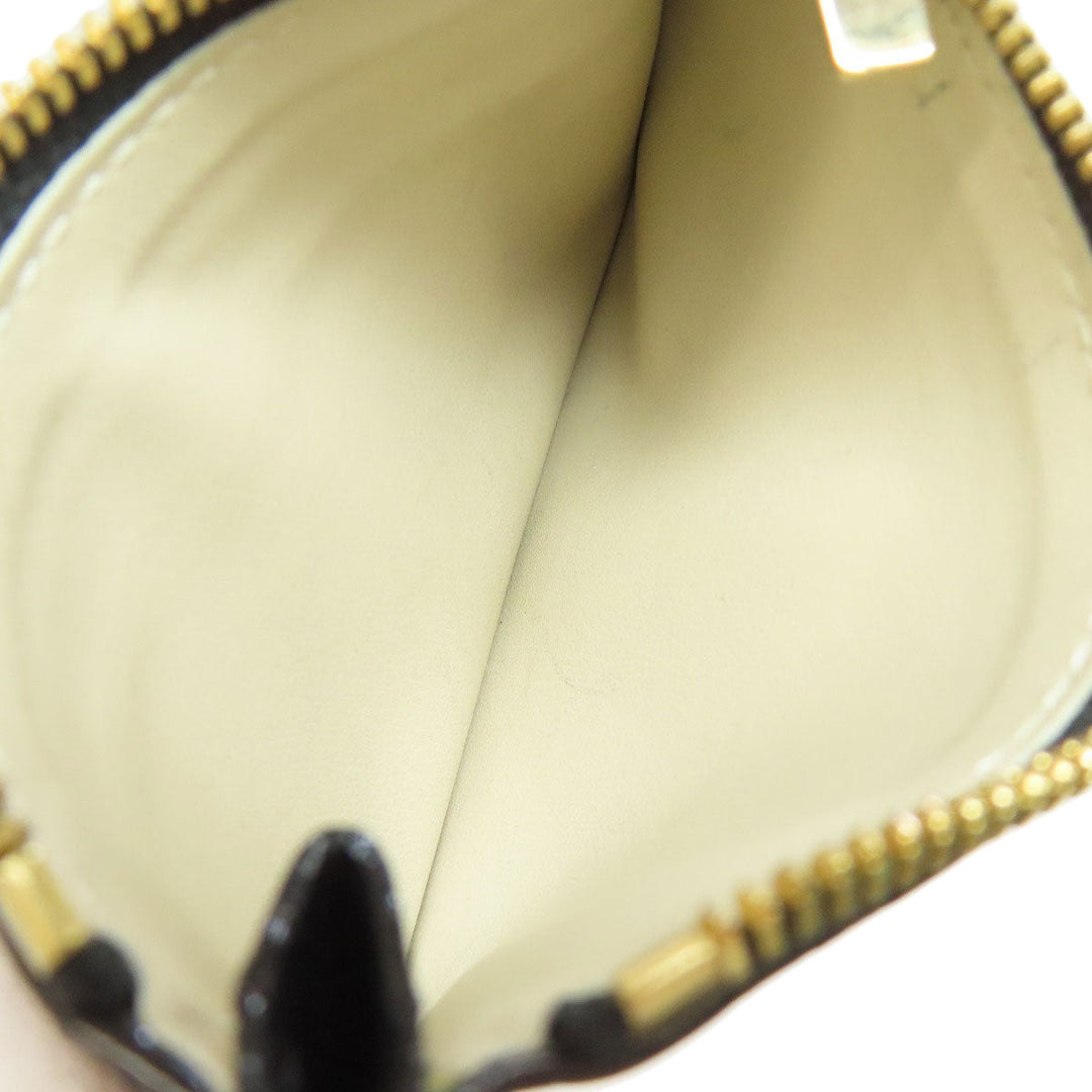 Valextra Coin case leather black logo mens(Unisex) Used Authentic