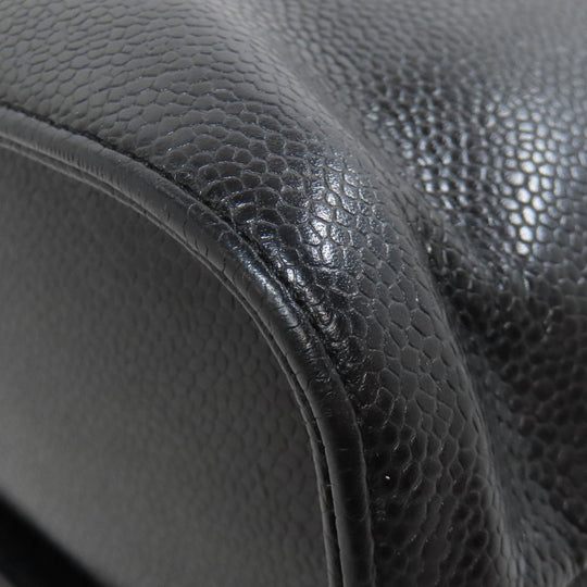 CHANEL Handbag Grained Calfskin Skin black COCO Mark Women Used Authentic