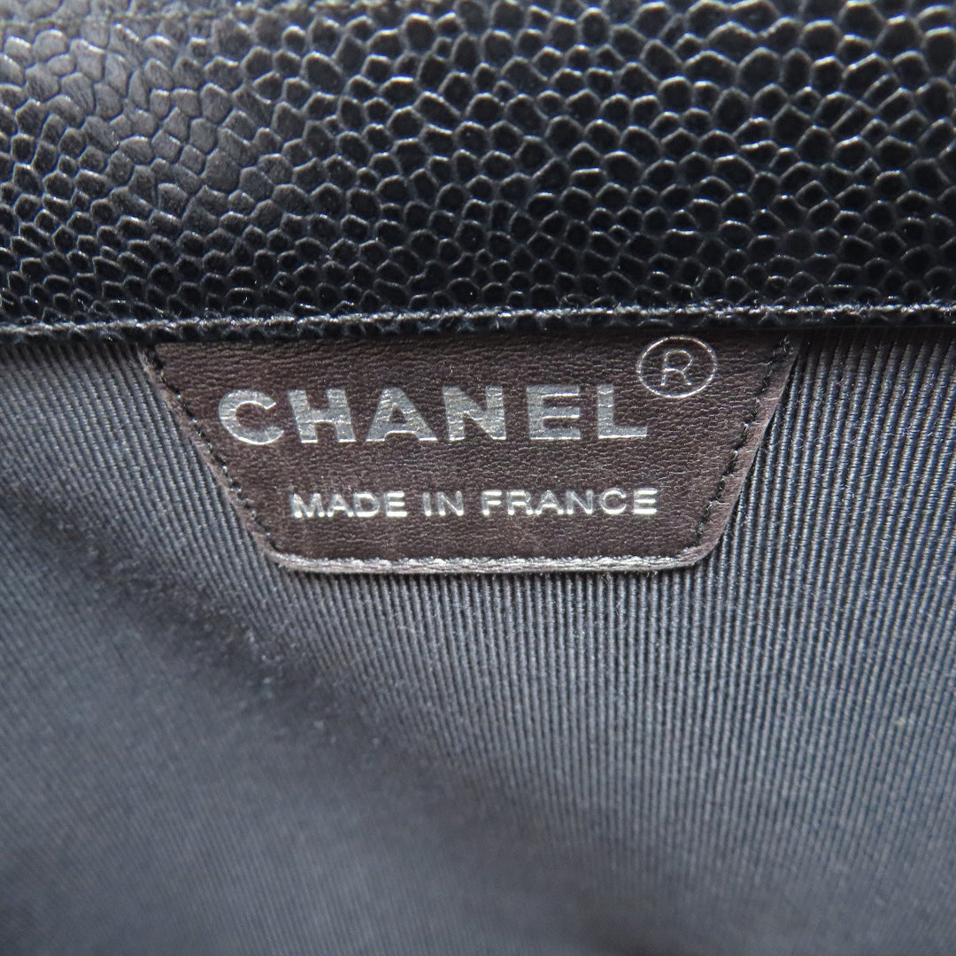 CHANEL Handbag Grained Calfskin Skin black COCO Mark Women Used Authentic