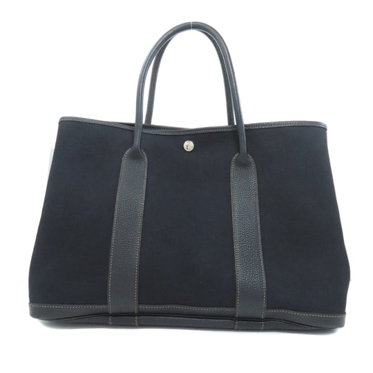 HERMES Tote Bag Towar Officche black Garden Party PM SilverMetal