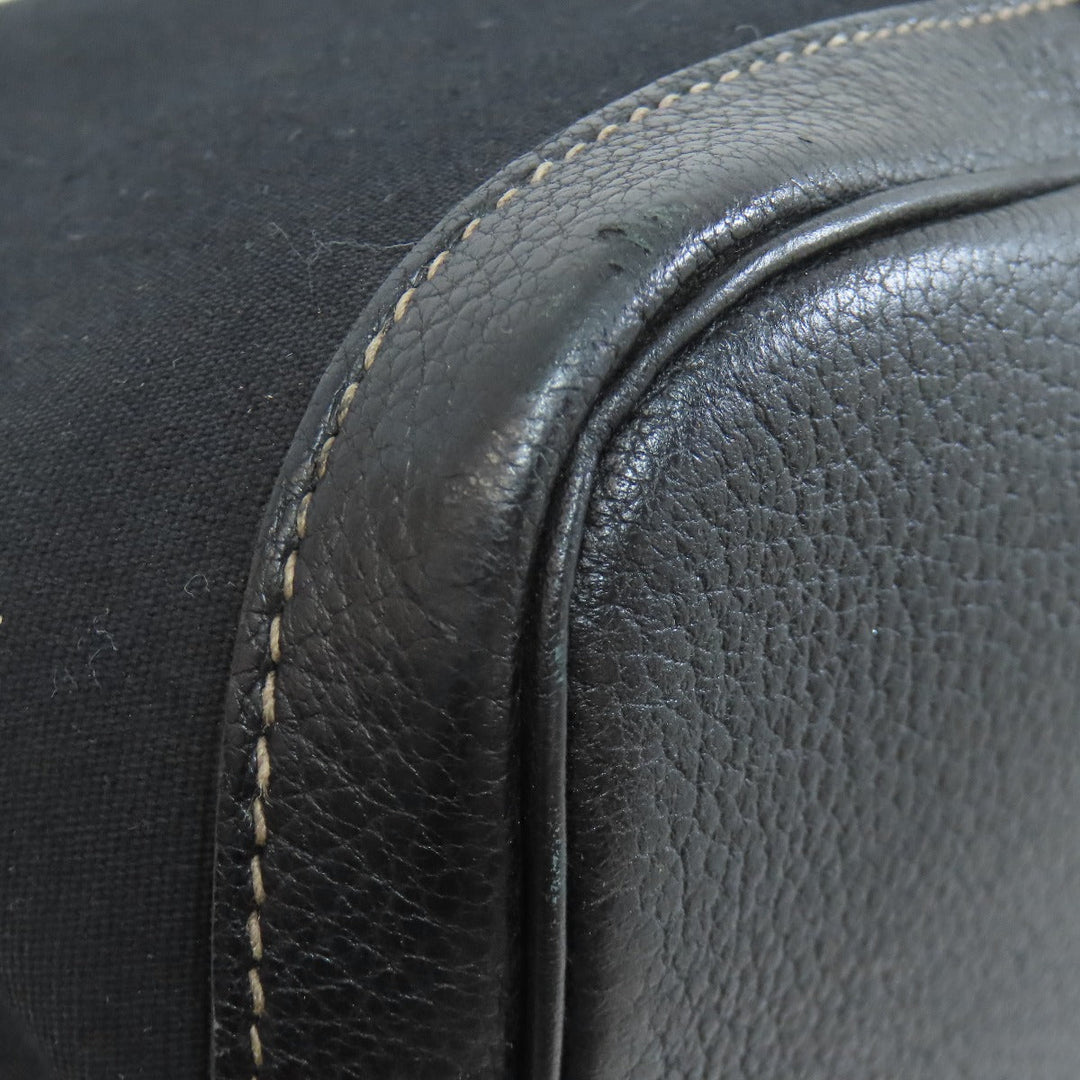 HERMES Tote Bag Towar Officche black Garden Party PM SilverMetal