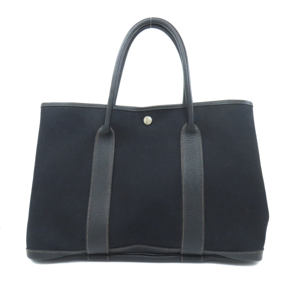 HERMES Tote Bag Towar Officche black Garden Party PM SilverMetal