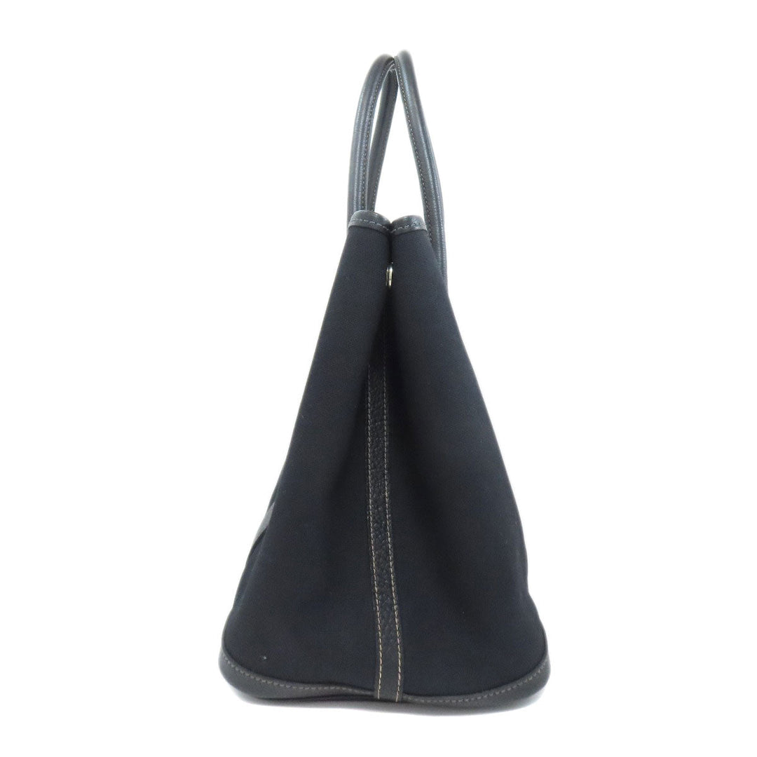 HERMES Tote Bag Towar Officche black Garden Party PM SilverMetal