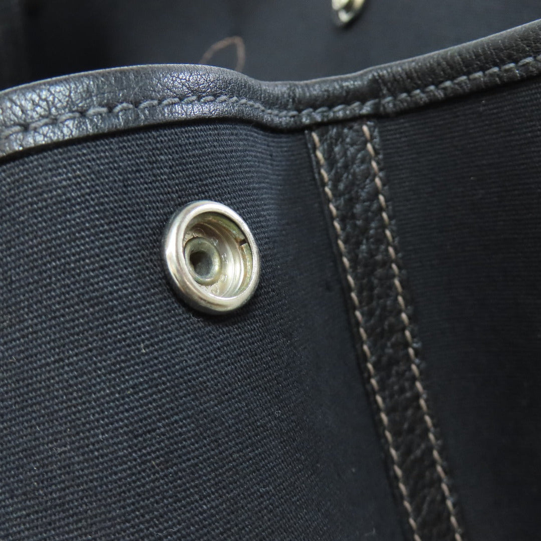 HERMES Tote Bag Towar Officche black Garden Party PM SilverMetal