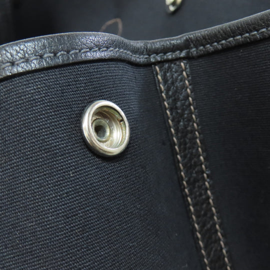 HERMES Tote Bag Towar Officche black Garden Party PM SilverMetal
