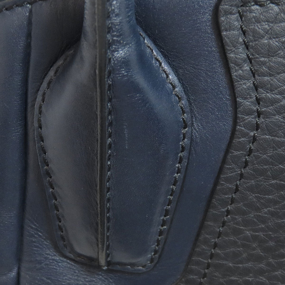 TOD�fS Handbag leather Navy 2WAY Women Used Authentic