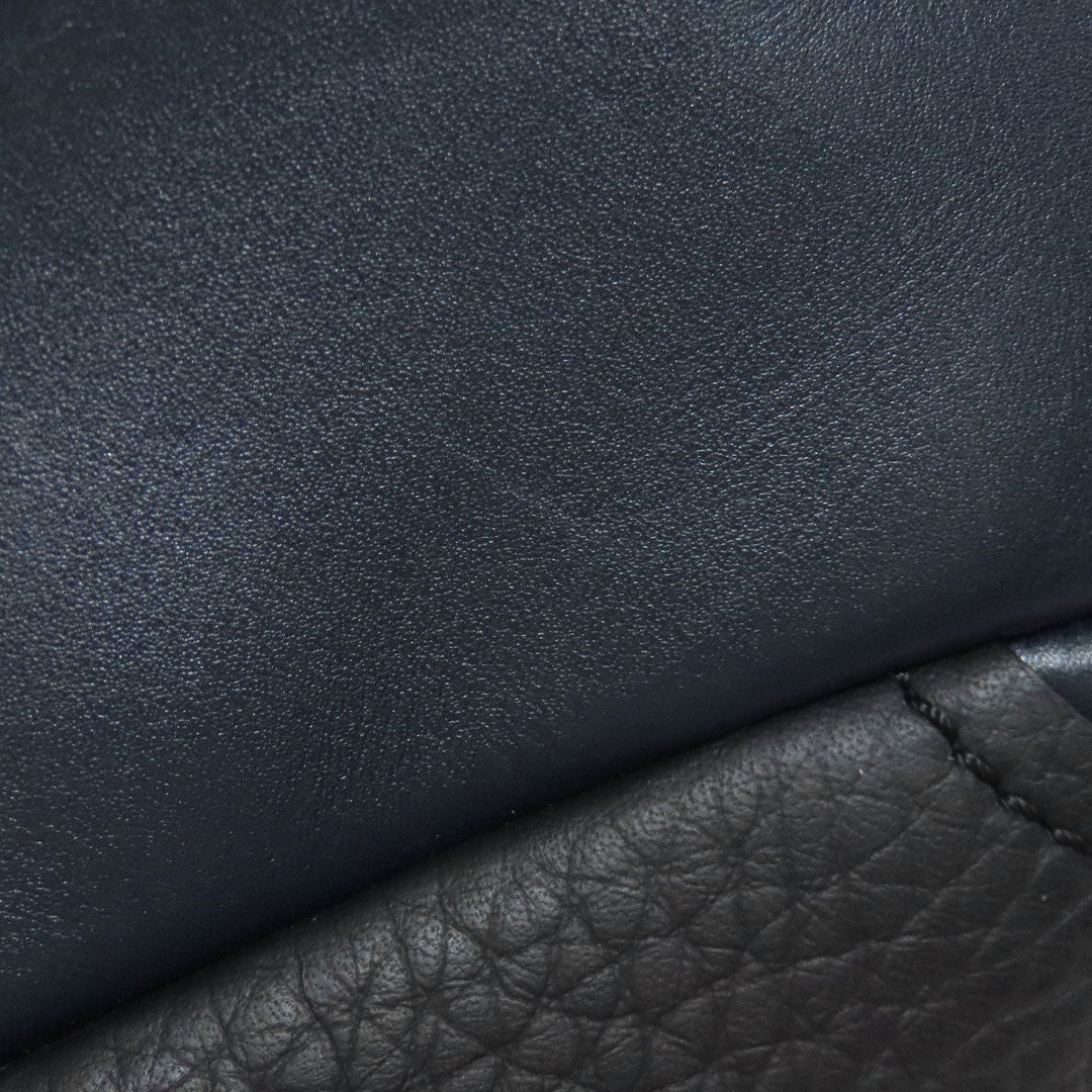 TOD�fS Handbag leather Navy 2WAY Women Used Authentic
