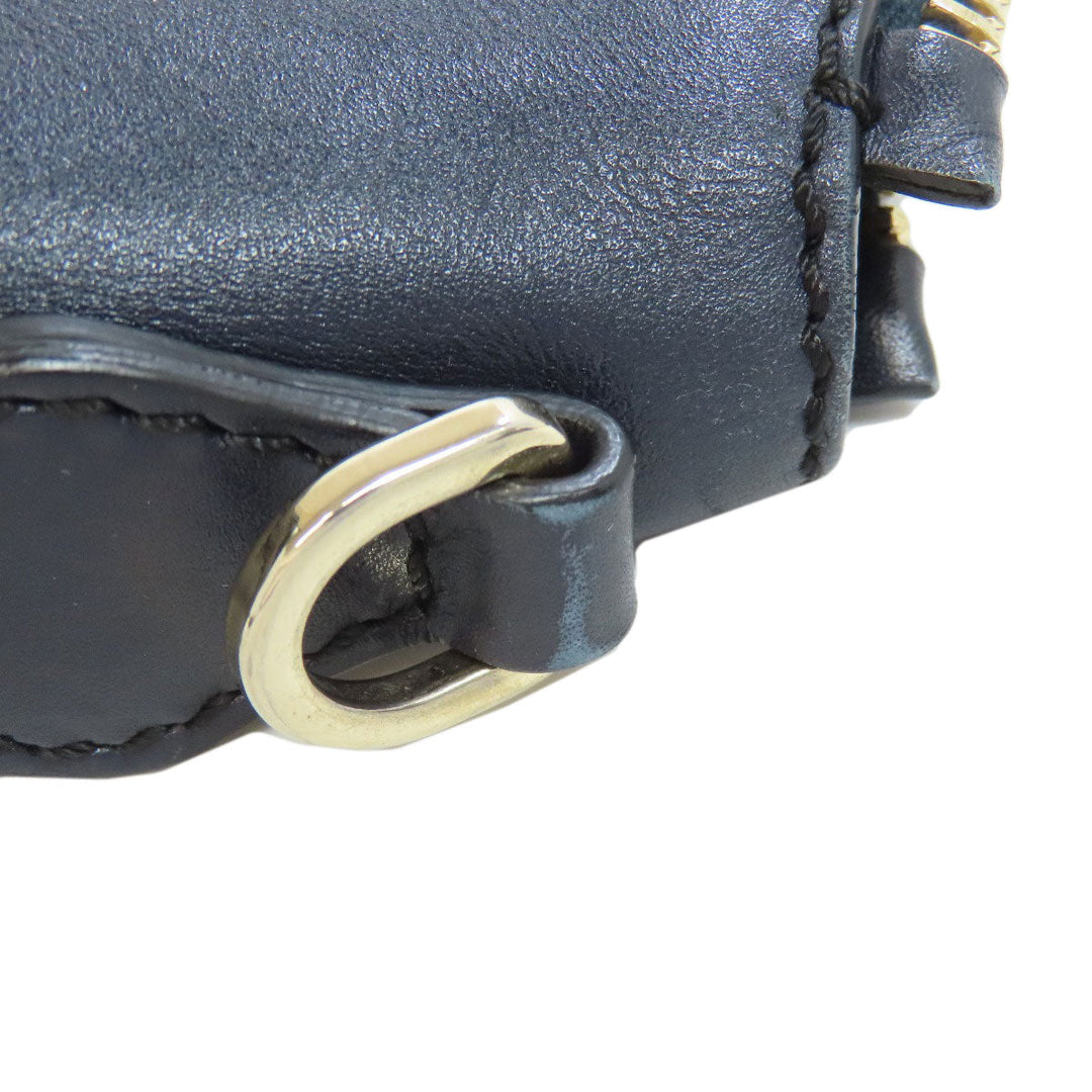 TOD�fS Handbag leather Navy 2WAY Women Used Authentic