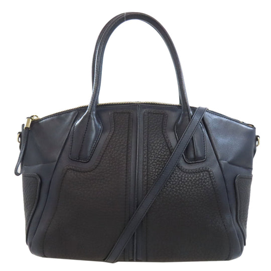 TOD�fS Handbag leather Navy 2WAY Women Used Authentic