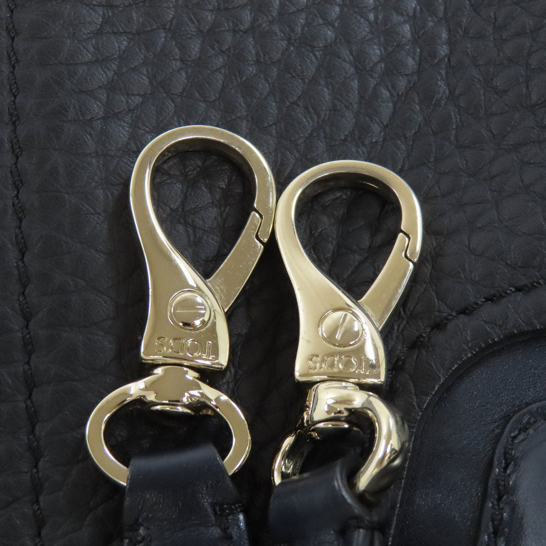TOD�fS Handbag leather Navy 2WAY Women Used Authentic