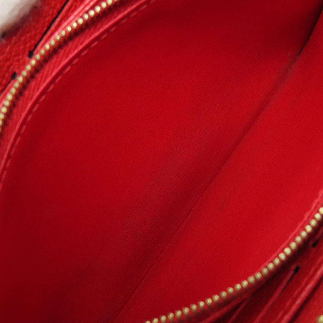 LOUIS VUITTON Long Wallet Purse M63691 Ann Platt Red Zippy wallet Women Used Authentic